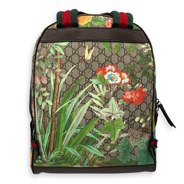 Bird Backpack Brown in Coated Canvas, Gold hardware - Image 2