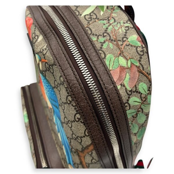 Bird Backpack Brown in Coated Canvas, Gold hardware - Image 21