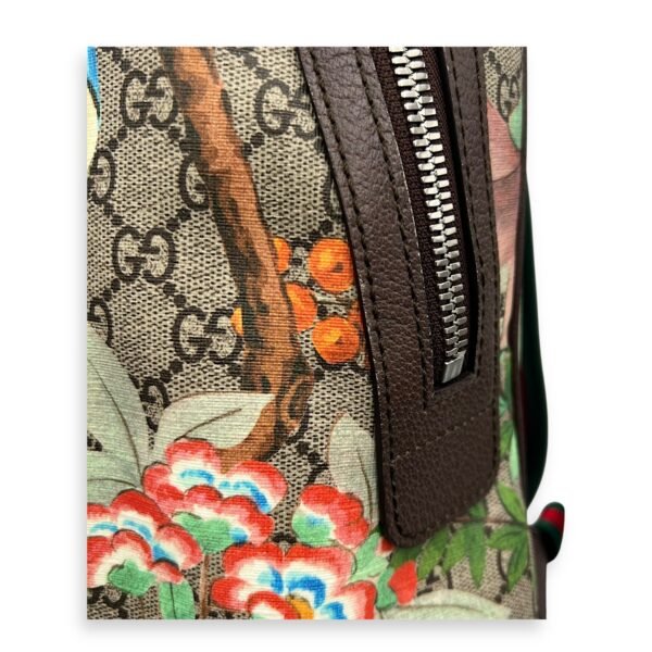 Bird Backpack Brown in Coated Canvas, Gold hardware - Image 22