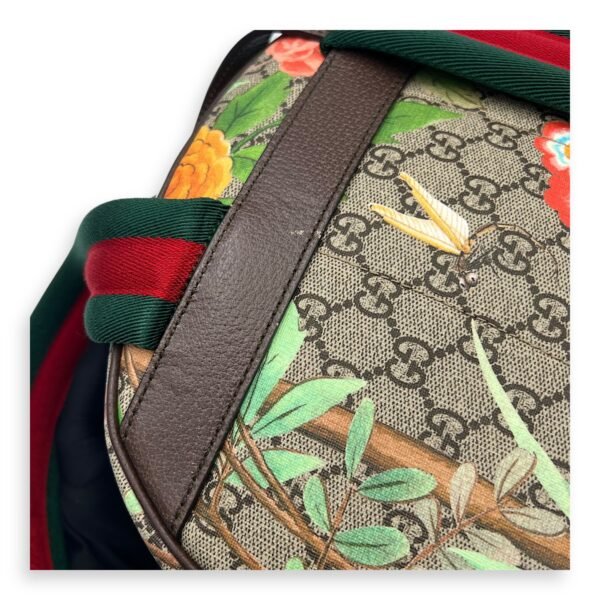 Bird Backpack Brown in Coated Canvas, Gold hardware - Image 24