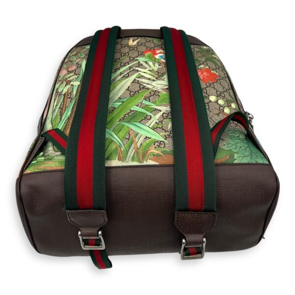 Bird Backpack Brown in Coated Canvas, Gold hardware - Image 25