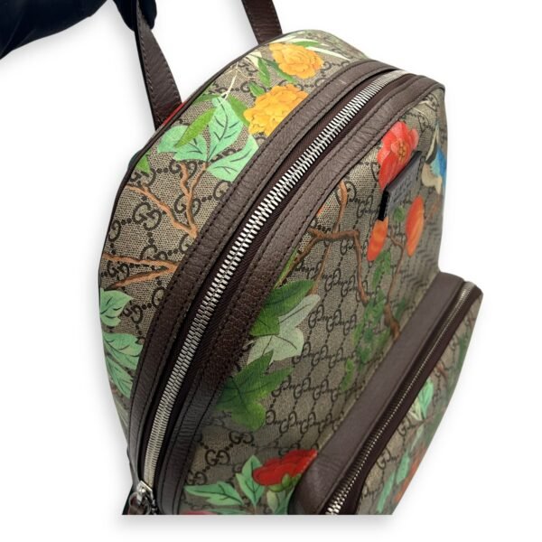 Bird Backpack Brown in Coated Canvas, Gold hardware - Image 27