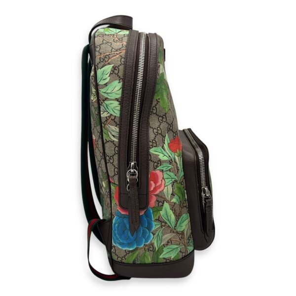 Bird Backpack Brown in Coated Canvas, Gold hardware - Image 4