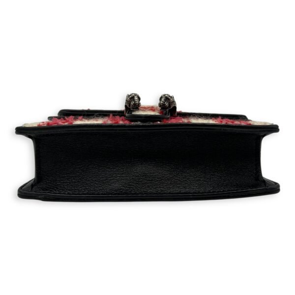 Dionysus Super Mini Red Crossbody Bag in Tweed, Ruthenium hardware - Image 5
