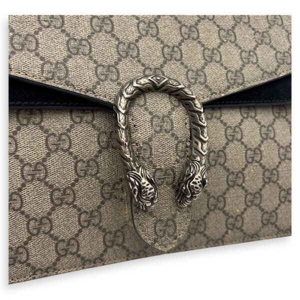 Dionysus Shoulder Bag Beige in Coated Canvas, Silver hardware - Image 20