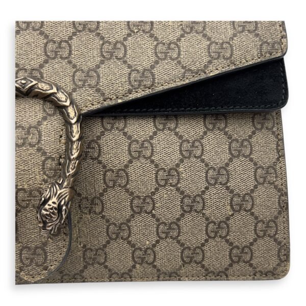 Dionysus Shoulder Bag Beige in Coated Canvas, Silver hardware - Image 23
