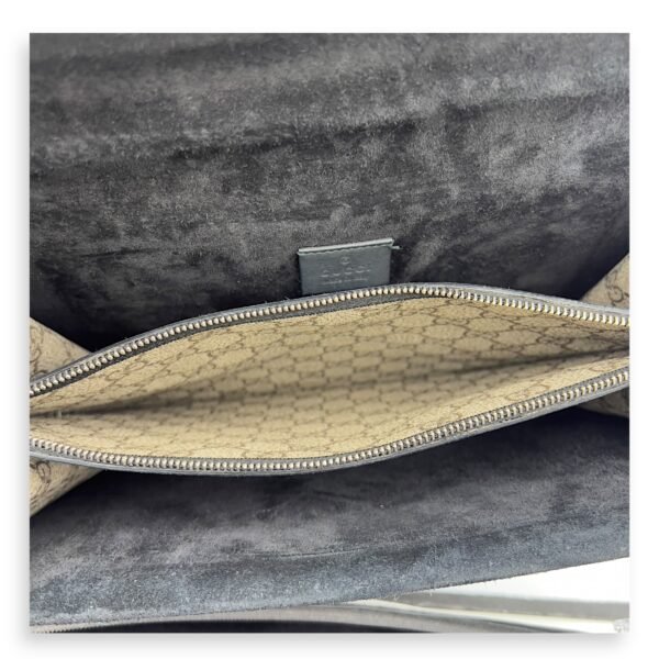 Dionysus Shoulder Bag Beige in Coated Canvas, Silver hardware - Image 15