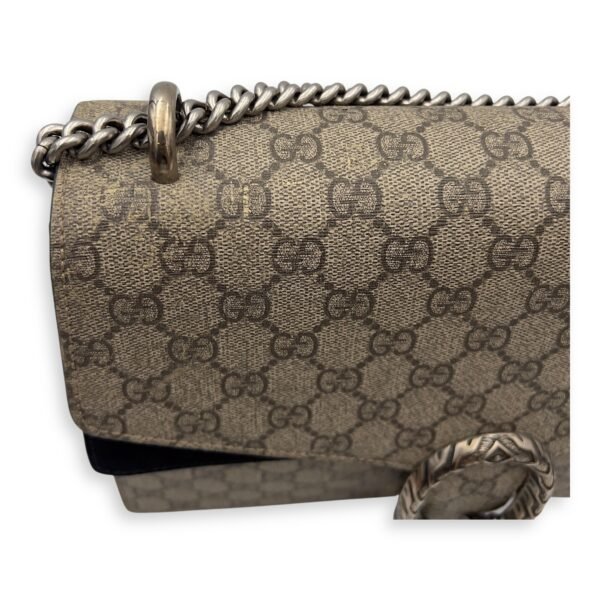 Dionysus Shoulder Bag Beige in Coated Canvas, Silver hardware - Image 25