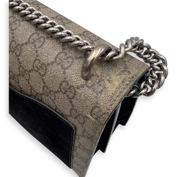 Dionysus Shoulder Bag Beige in Coated Canvas, Silver hardware - Image 28