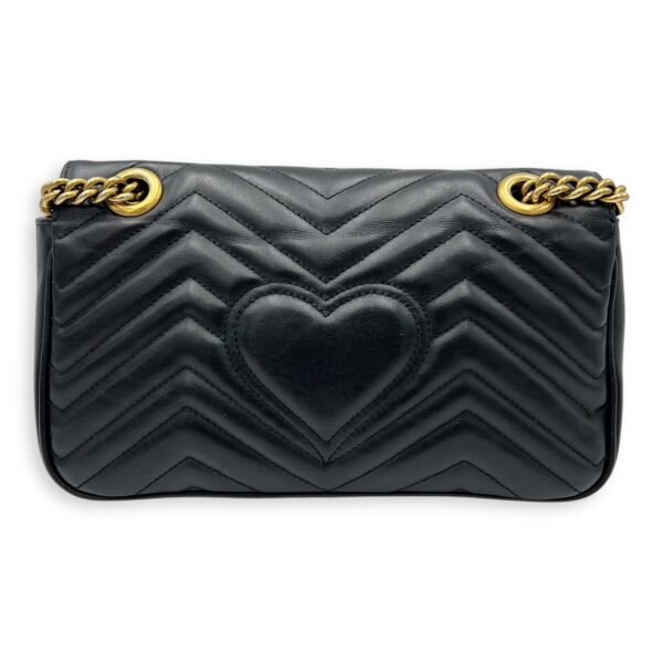 GG Marmont Shoulder Bag Medium Black in Calfskin, Gold hardware - Image 2