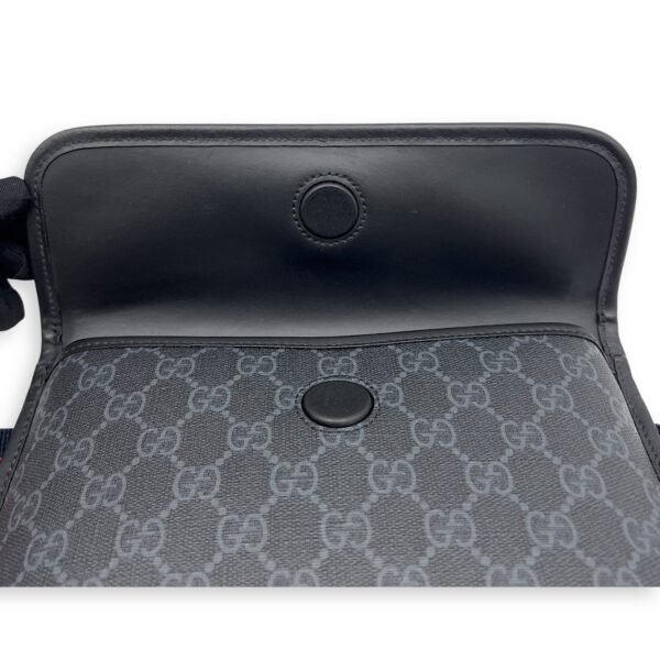 GG Supreme Belt Bag Black in Monogram Coated Canvas, Silver hardware - Image 13