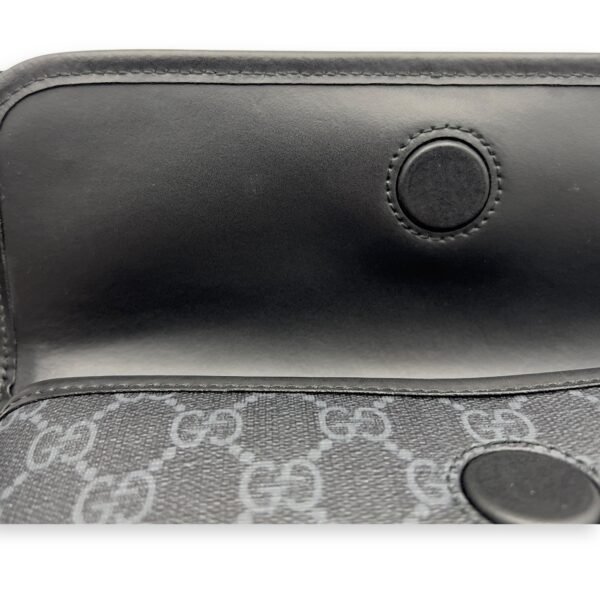 GG Supreme Belt Bag Black in Monogram Coated Canvas, Silver hardware - Image 15