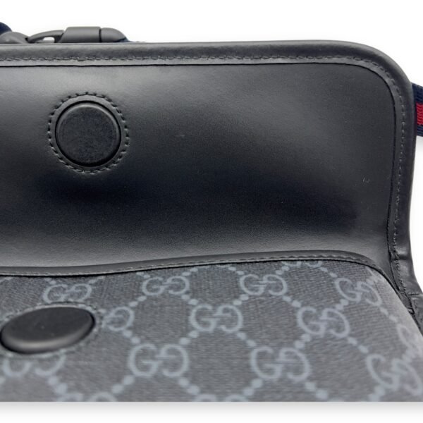 GG Supreme Belt Bag Black in Monogram Coated Canvas, Silver hardware - Image 16