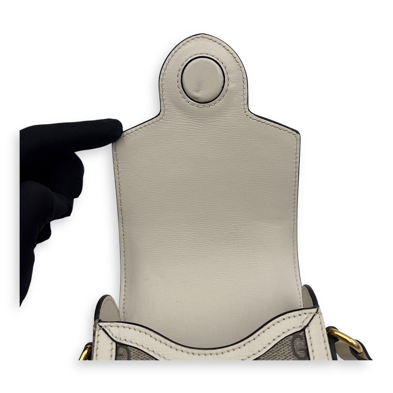 Horsebit 1955 Brown Crossbody Bag in Monogram Coated Canvas, Gold hardware - Image 18