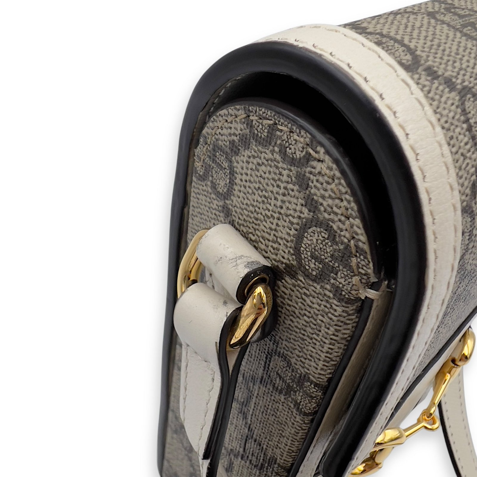 Horsebit 1955 Brown Crossbody Bag in Monogram Coated Canvas, Gold hardware - Image 21