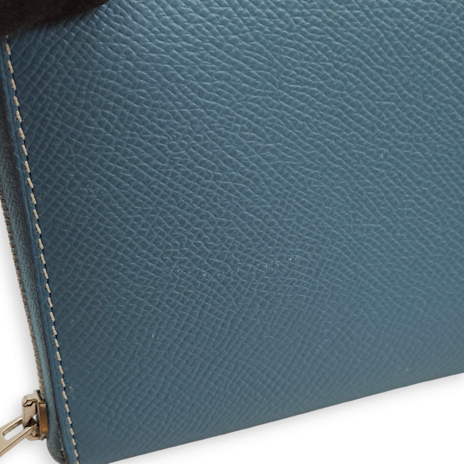 Azap Blue Jean Wallet in Epsom, Palladium hardware - Image 5