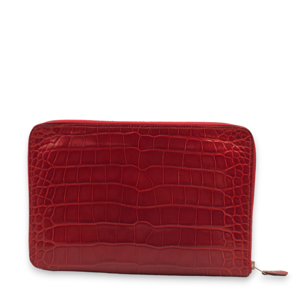 Azap TGM Rouge Wallet in Shiny Alligator, Palladium hardware - Image 2