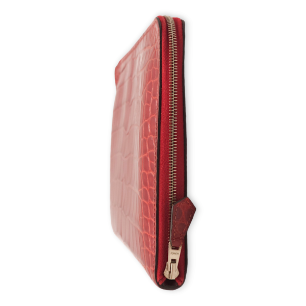 Azap TGM Rouge Wallet in Shiny Alligator, Palladium hardware - Image 4