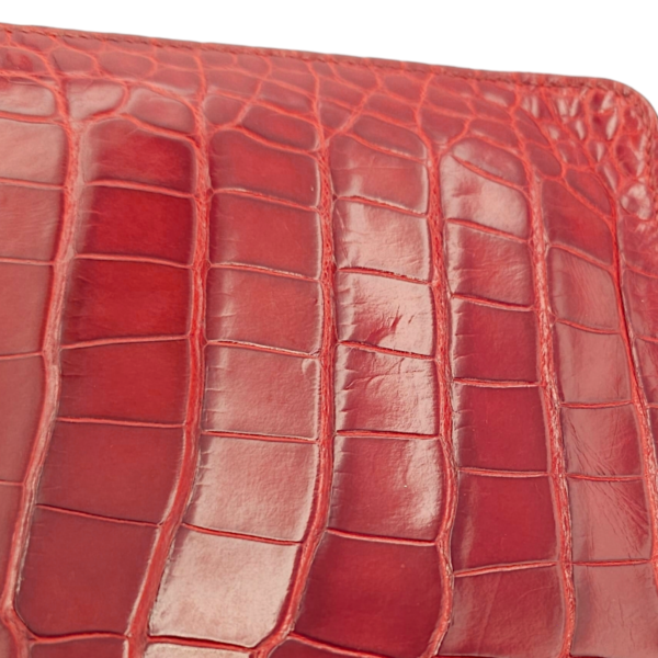 Azap TGM Rouge Wallet in Shiny Alligator, Palladium hardware - Image 7
