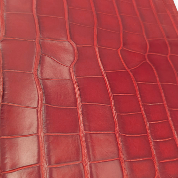 Azap TGM Rouge Wallet in Shiny Alligator, Palladium hardware - Image 8