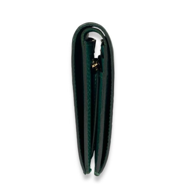 Bearn Compact Malachite Wallet in Matte Alligator, Gold hardware - Image 4