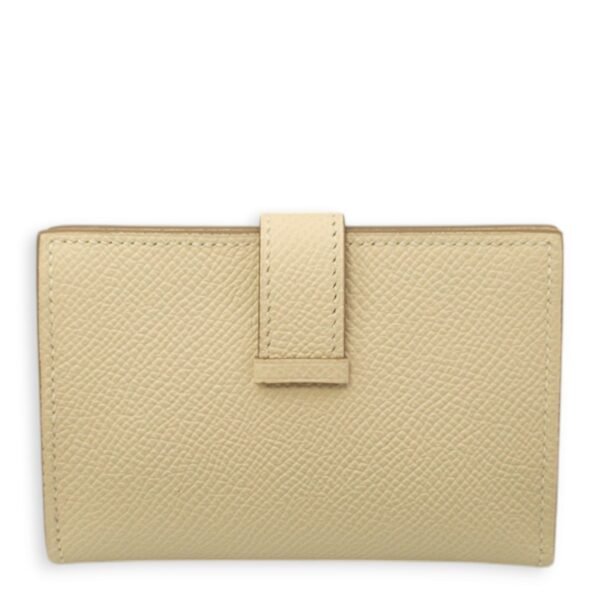 Bearn Mini Craie Wallet in Epsom, Gold hardware - Image 2