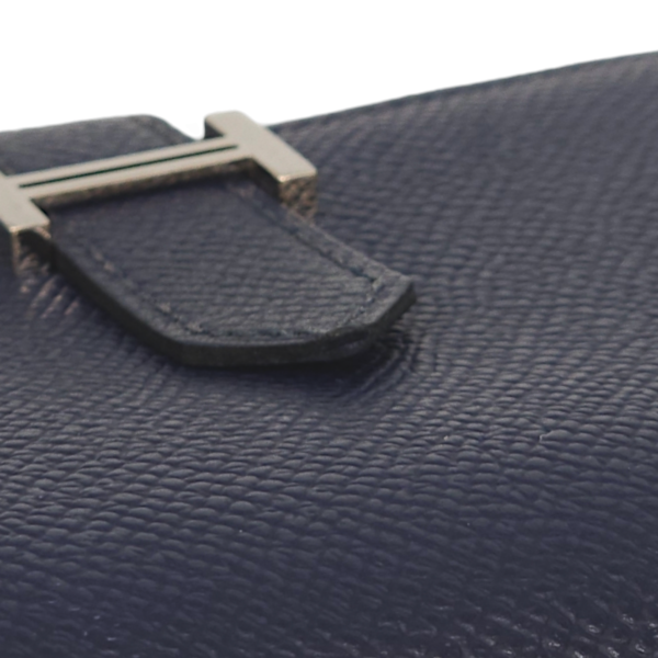Bearn Tri Fold Blue Sapphire Wallet in Epsom, Palladium hardware - Image 3