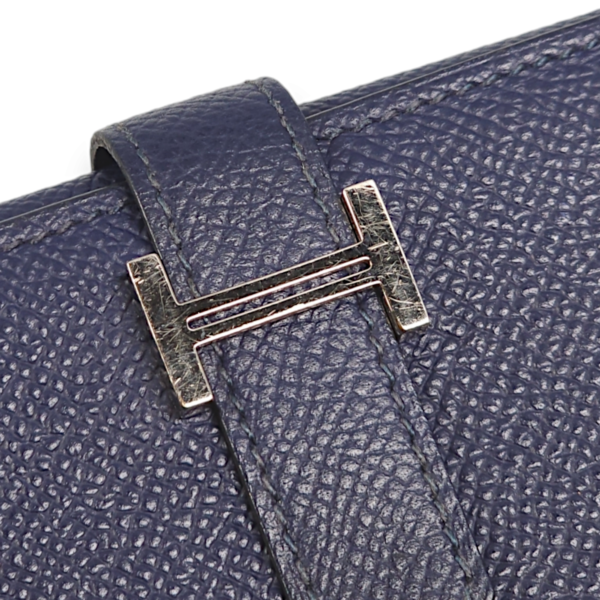 Bearn Tri Fold Blue Sapphire Wallet in Epsom, Palladium hardware - Image 5