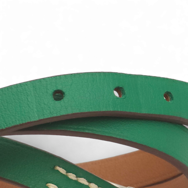 Behapi Double Tour T2 Vert Vertigo Bracelet in Swift, Palladium hardware - Image 3