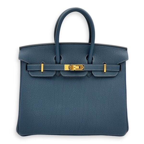 Birkin 25 Blue De Prusse in Togo, Gold hardware
