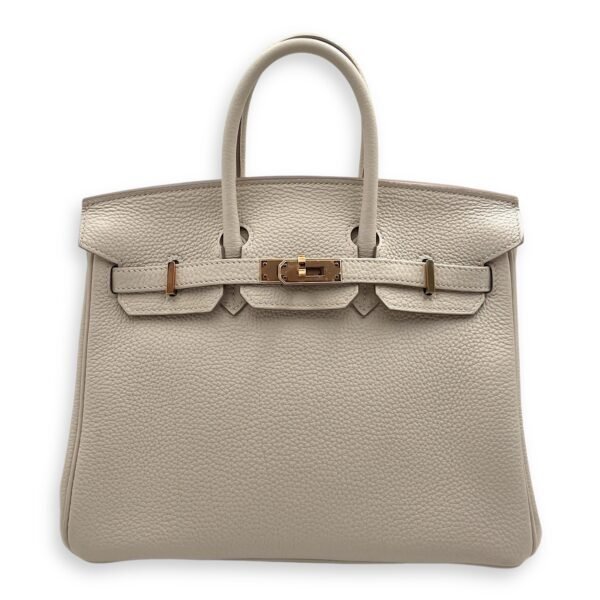 Birkin 25 Craie in Togo, Rose Gold hardware