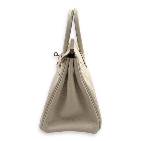 Birkin 25 Craie in Togo, Rose Gold hardware - Image 4