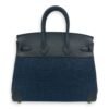 Birkin 25 Noir-noir-egee/Noir in Toile/Swift, Gold hardware - Image 2