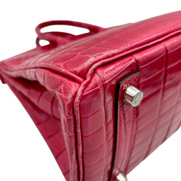 Birkin 25 Rose Extreme in Shiny Niloticus, Palladium hardware - Image 10