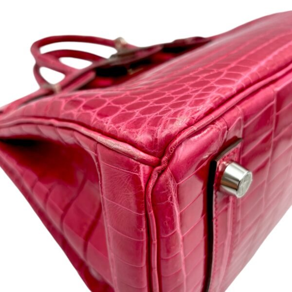 Birkin 25 Rose Extreme in Shiny Niloticus, Palladium hardware - Image 8
