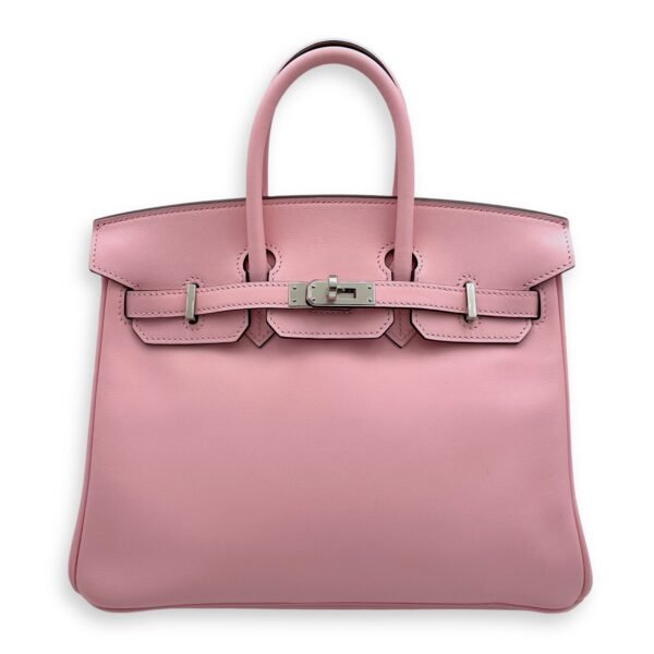 Birkin 25 Rose Sakura in Veau Jonathan, Palladium hardware