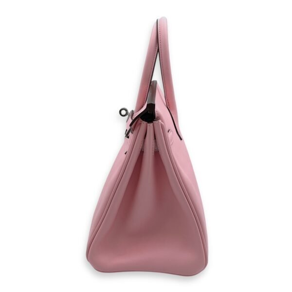Birkin 25 Rose Sakura in Veau Jonathan, Palladium hardware - Image 4