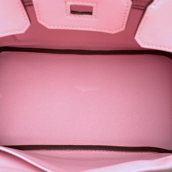 Birkin 25 Rose Sakura in Veau Jonathan, Palladium hardware - Image 6