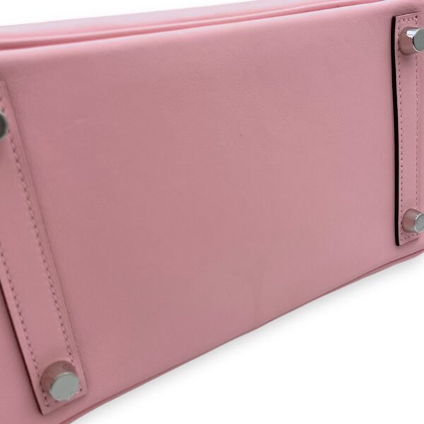 Birkin 25 Rose Sakura in Veau Jonathan, Palladium hardware - Image 8