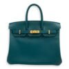 Birkin 25 Vert Bosphore in Swift, Gold hardware