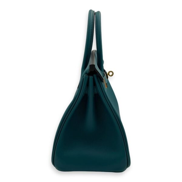 Birkin 25 Vert Bosphore in Swift, Gold hardware - Image 3