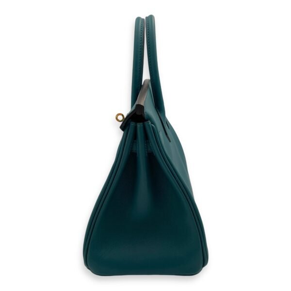 Birkin 25 Vert Bosphore in Swift, Gold hardware - Image 4