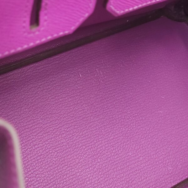 Birkin 30 Cyclamen in Epsom, Palladium hardware - Image 10