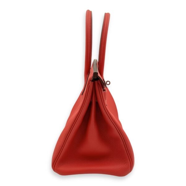Birkin 30 Geranium in Togo, Silver hardware - Image 3