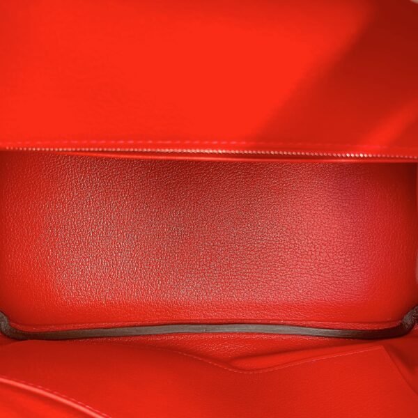 Birkin 30 Geranium in Togo, Silver hardware - Image 6