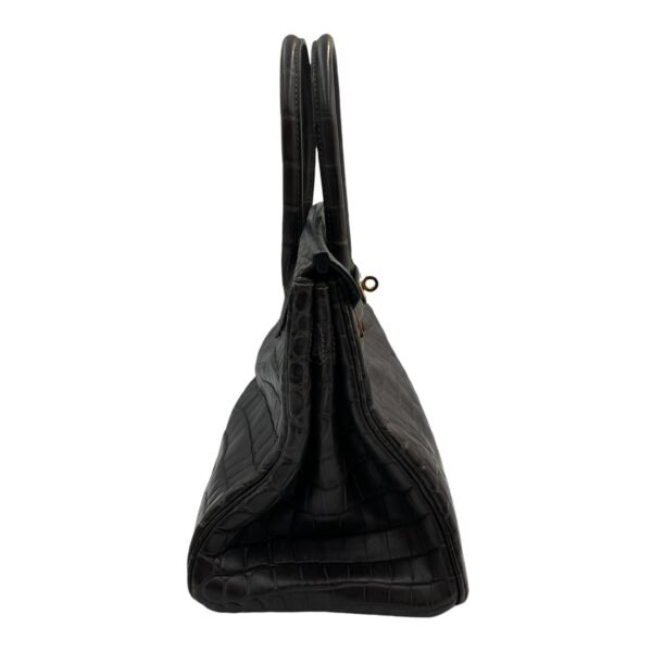 Birkin 30 Graphite in Matte Niloticus, Gold hardware - Image 3