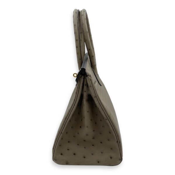 Birkin 30 Gris Asphalt in Ostrich, Gold hardware - Image 4