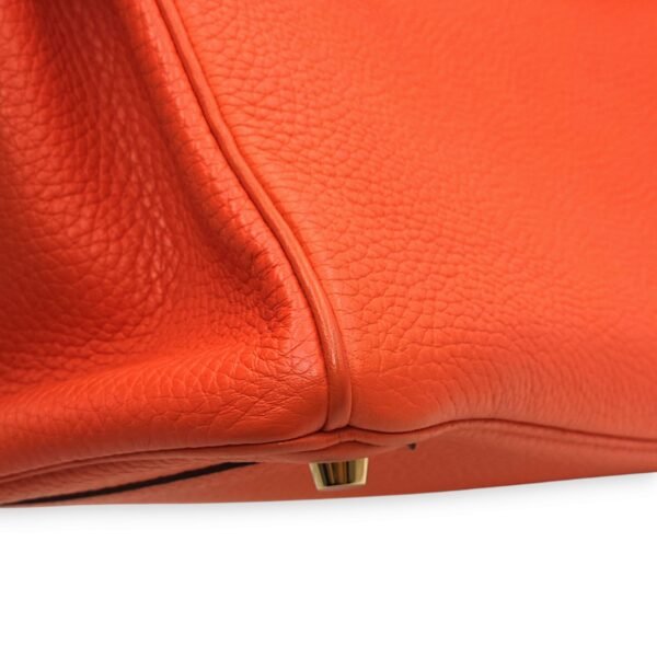 Birkin 30 Orange Poppy in Clemence, Gold hardware - Image 12