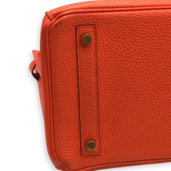 Birkin 30 Orange Poppy in Clemence, Gold hardware - Image 4
