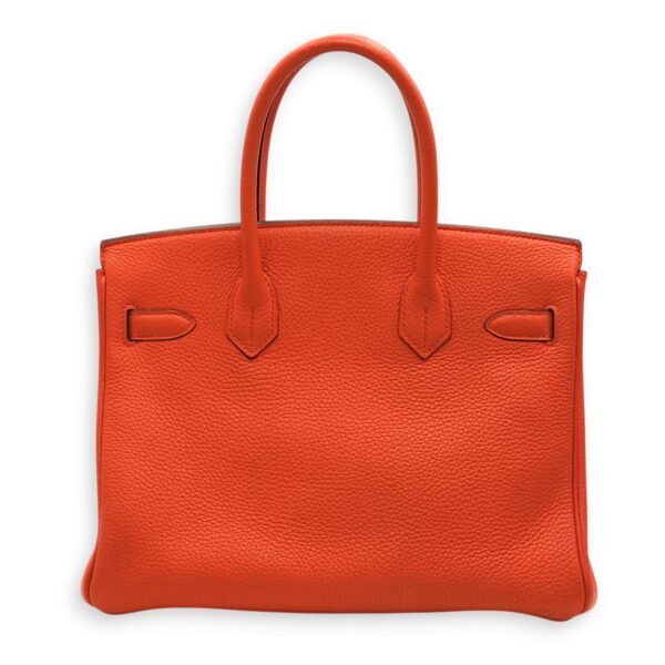 Birkin 30 Orange Poppy in Clemence, Gold hardware - Image 5